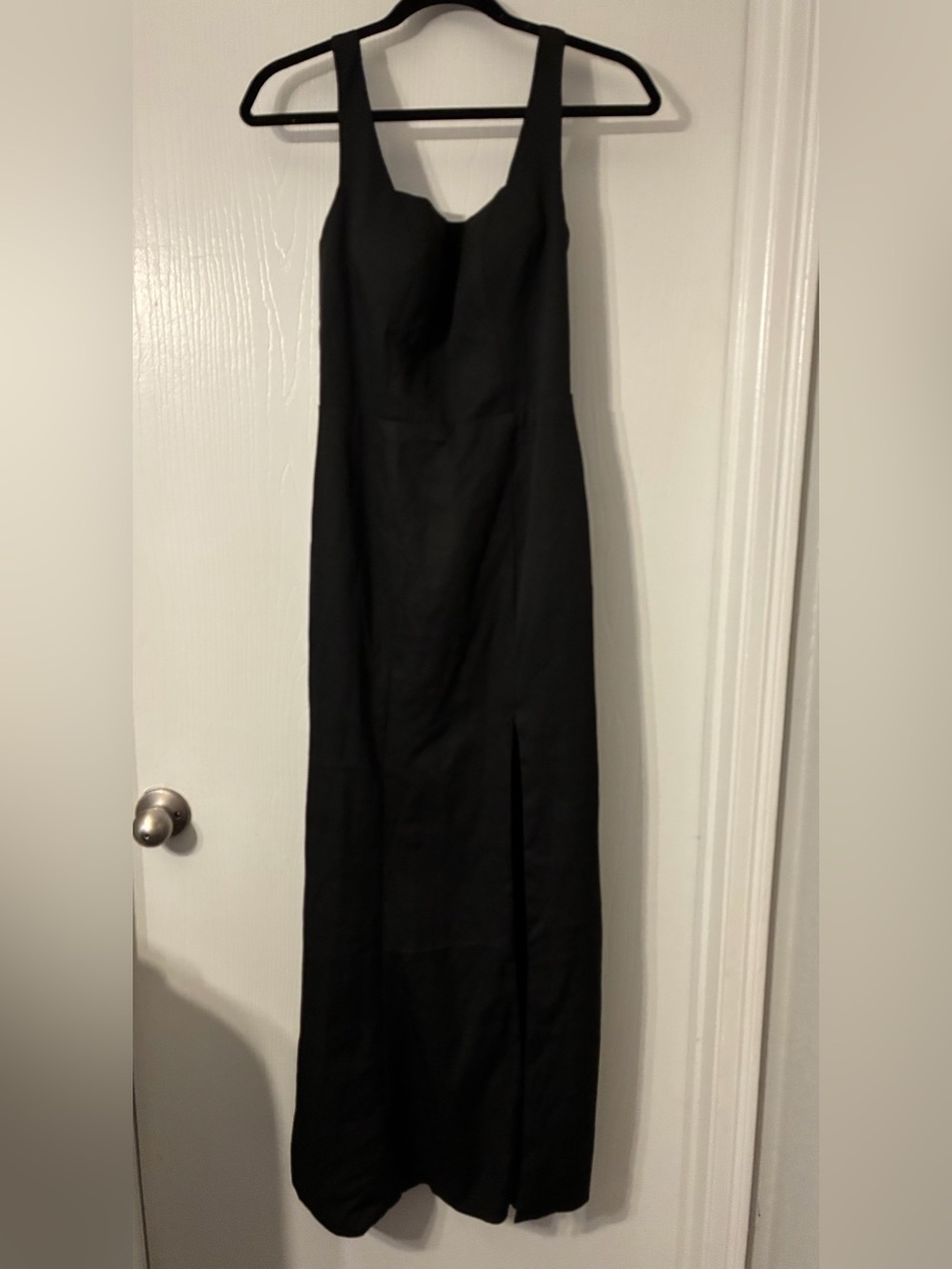 Fashion Class Black Sleeveless Corset and Bow Maxi Dress with Front Slit Size 2